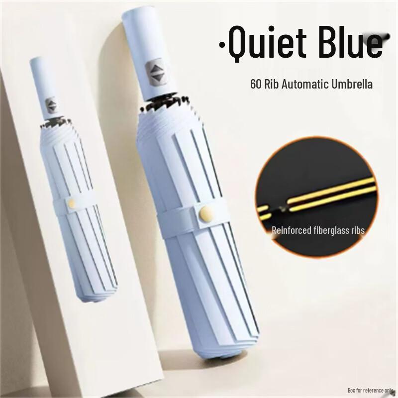 Automatic 60-Rib UV Protection Rain & Sun Umbrella