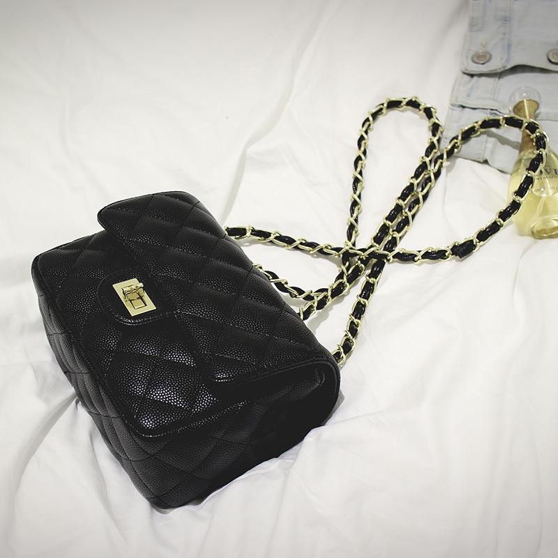 Temperament Shoulder Bag Autumn and Winter Fashion New Casual Trend Women's Simple Small Bag Diamond Chain Bag
