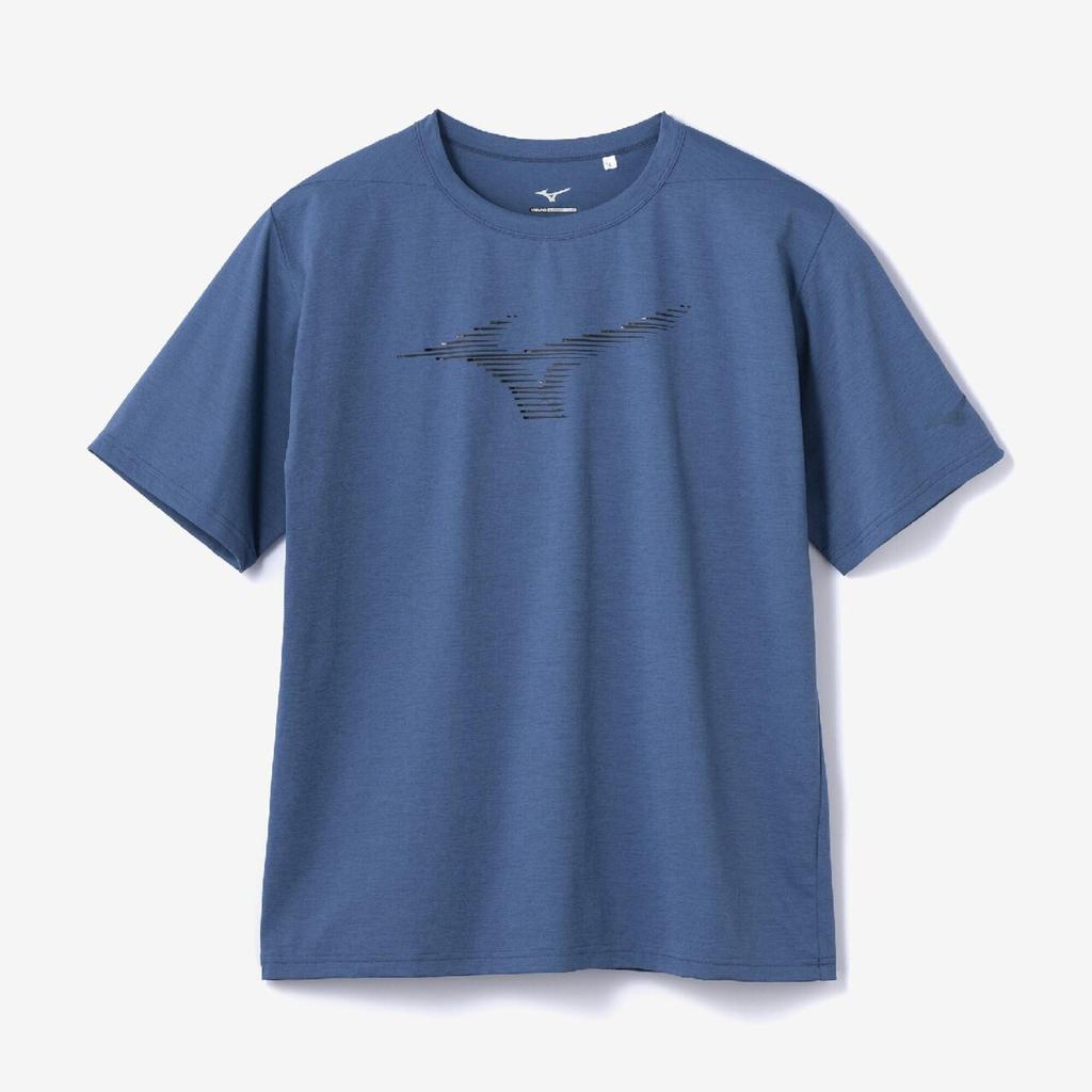 Training Stretch Soft Dry UV Stellar Size S Wear, T-shirt, Sweat-wicking, Quick-drying, Protection, 32MAD026, Men's, Blue,