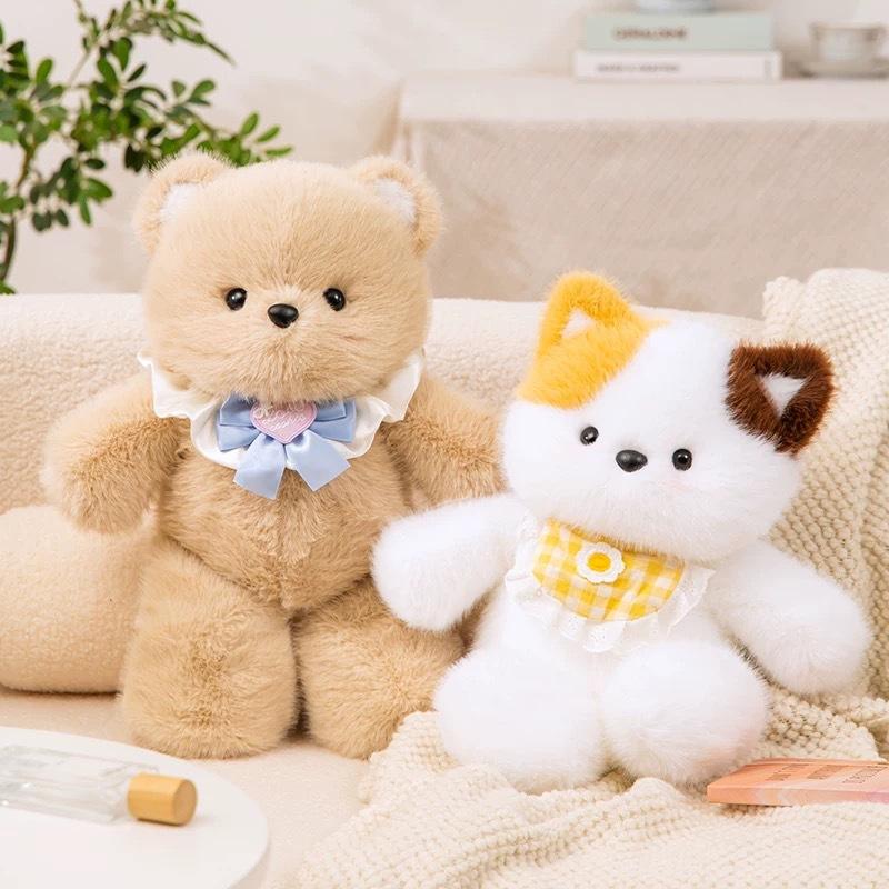 Running Doll Bear Doll Plush Toy Cute Cat Elephant Doll Gift Good Night Sleeping Doll