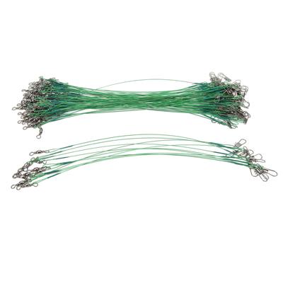 100PCS Fishing Er Swivels Snap Anti Corroison Hard Steel Wire Er for Saltwater 20cm  7.9in