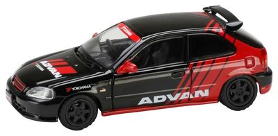 HJ64 Honda Civic TYPE R 1997 YOKOHAMA ADVAN Custom Color Version Finished Product 1/64 (EK9)