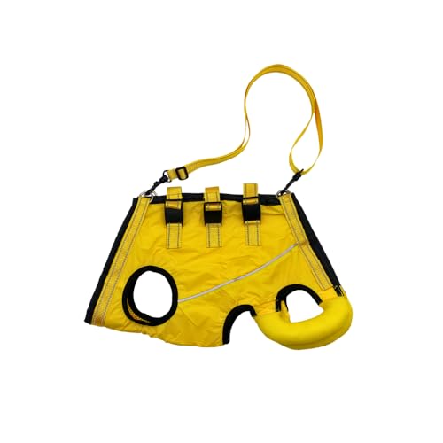 

Tropchou Dog Harness for Senior Dogs, Care Harness for Rehabilitation and Injuries, Breathable, Supports Front and Hind Legs (Yellow, Medium)
