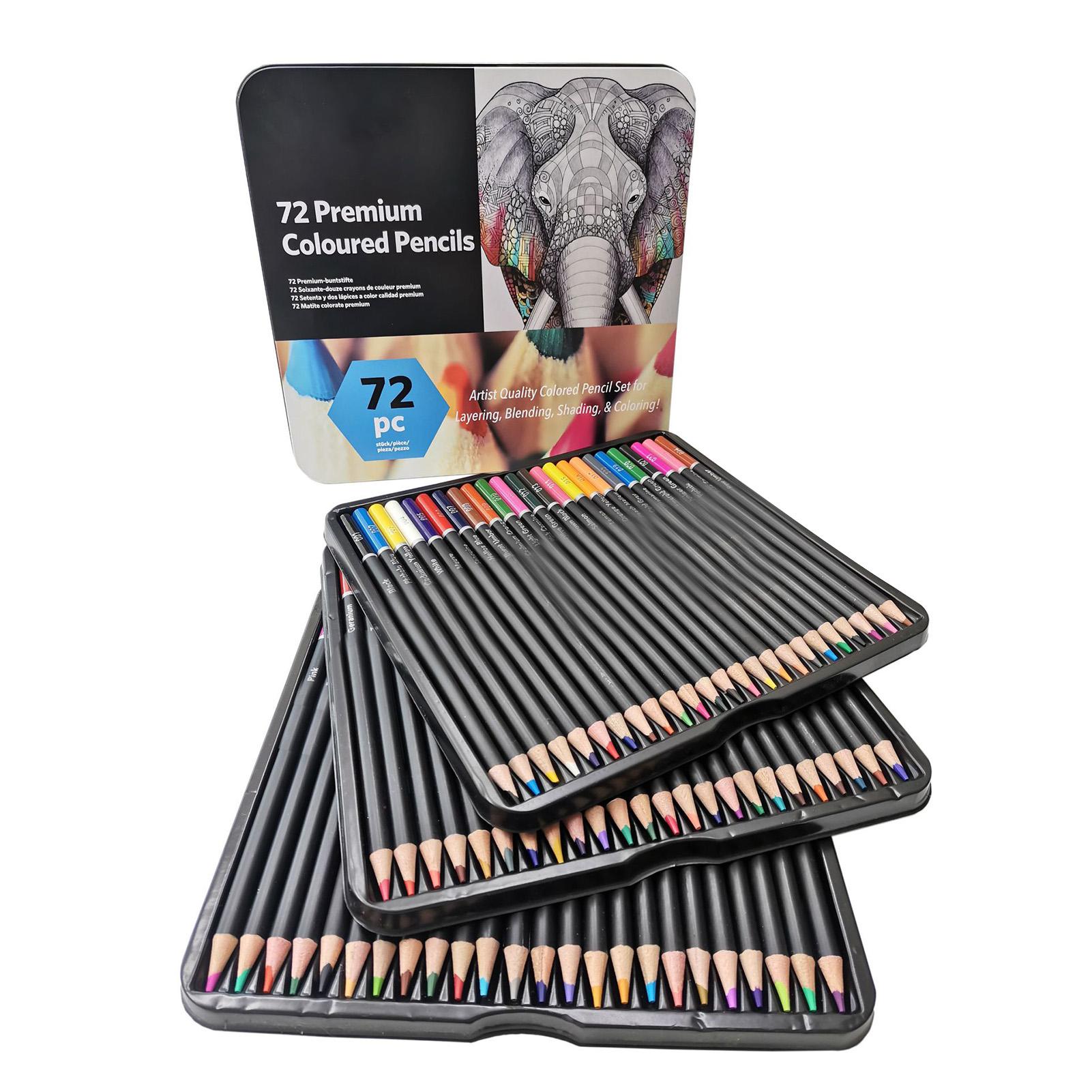 

Набор из 72 цветных карандашей для взрослых, твердость 2B, легко раскрашивать, высокая прочность цвета, масляный карандаш