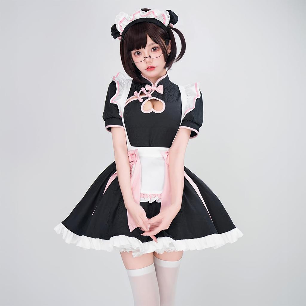 Halloween Cosplay Costume Dress Chinese Dress Maid [milky Time] Mini-length