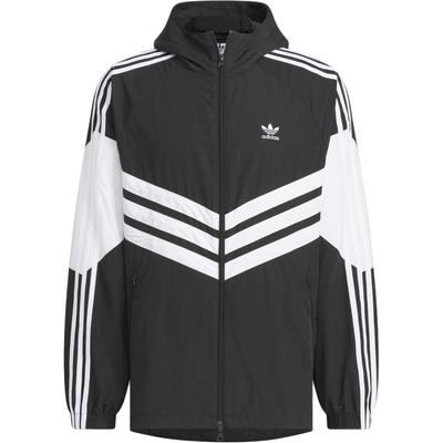 Originals Adicolor Windbreaker Retro Three Stripes Logo Hooded Jacket Men Jacket Black JM7260