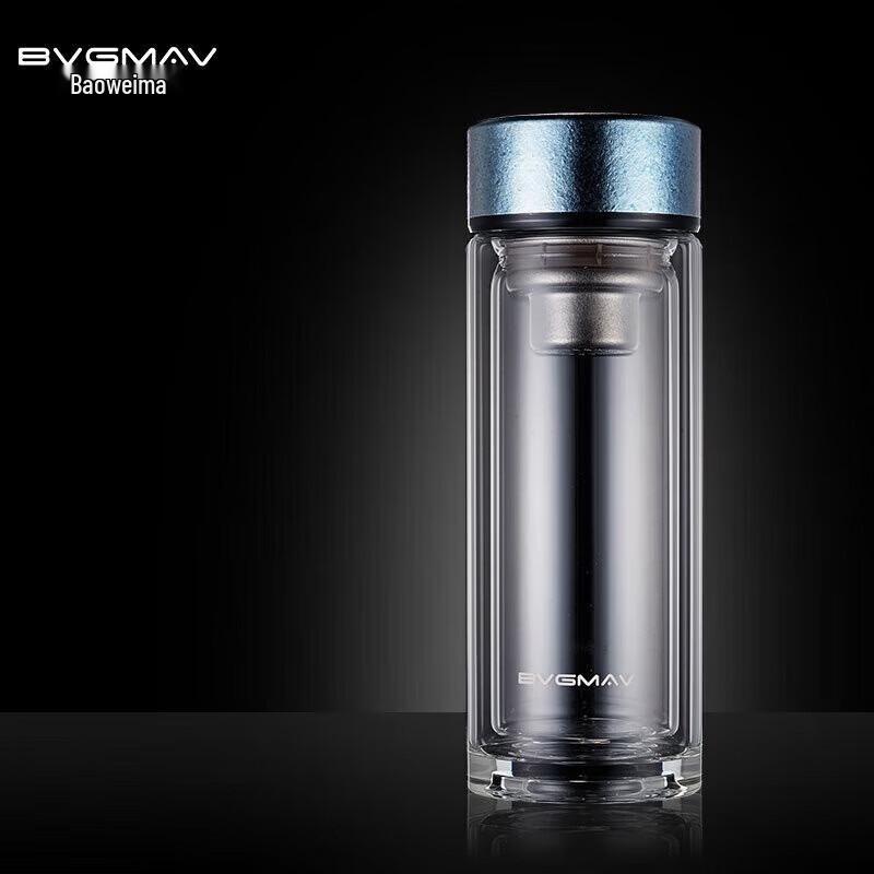 Baoweima British Double-Layer Glass Tea Infuser Cup