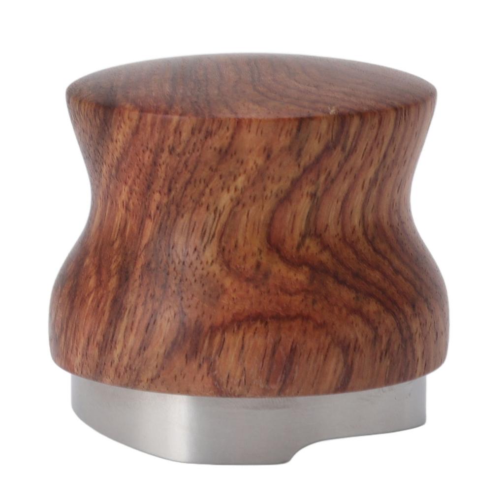 Coffee Distributor Stainless Steel Rosewood Coffee Tamper Leveler for Coffee Accessories 53mm   2.1in