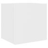 Vidaxl Ścienna Szafka Tv Z Led, Biała, 40,5X35X40 Cm
