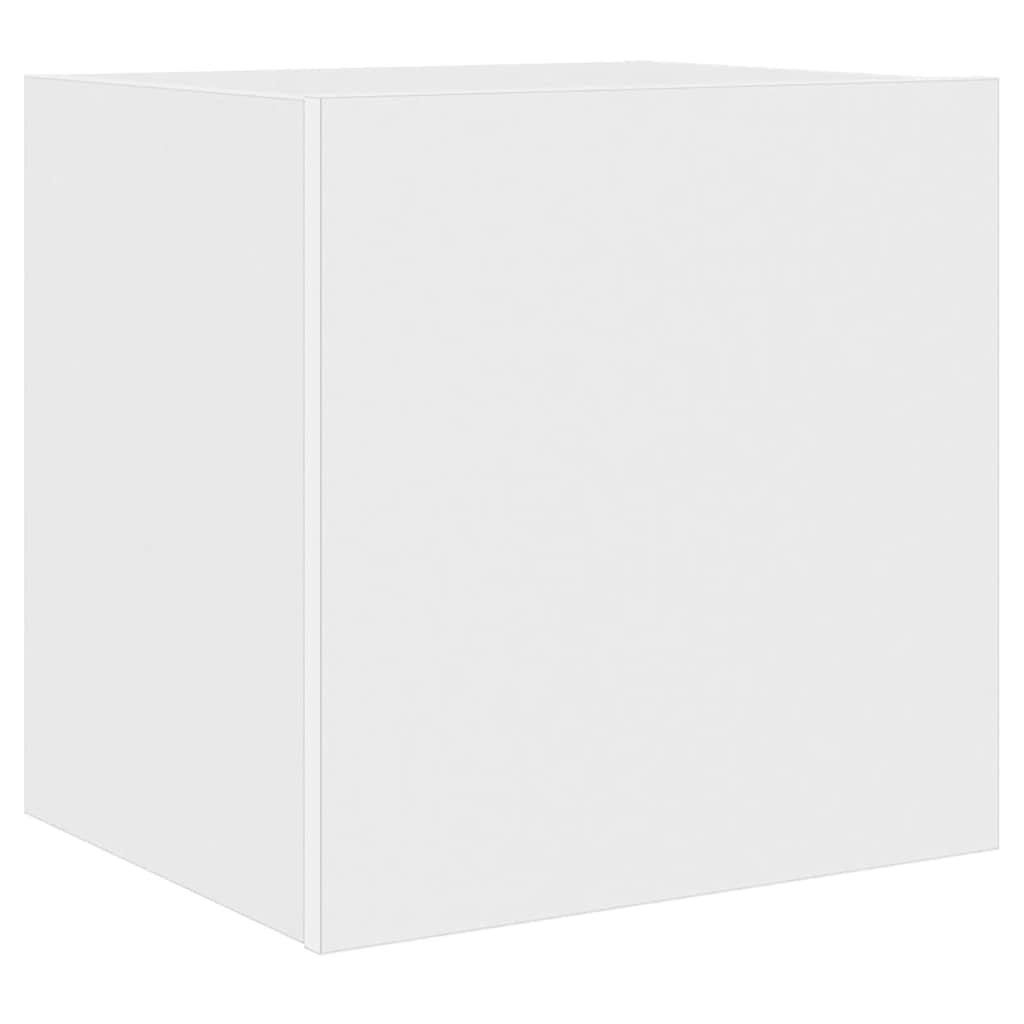Vidaxl Ścienna Szafka Tv Z Led, Biała, 40,5X35X40 Cm