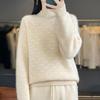Women Sweater 100% Wool MODERN NEW SAGA Turtleneck Knit Pullover Thick Winter Jumpers Female Knit Tops