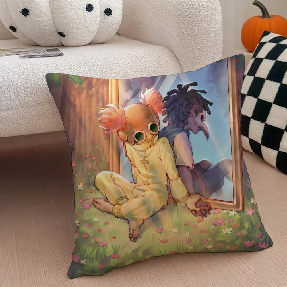 Thriller GAME LLittle Nightmares Cushion Cover Throw Pillow Cover Hidden Button Durable Polyester Chair Cushion