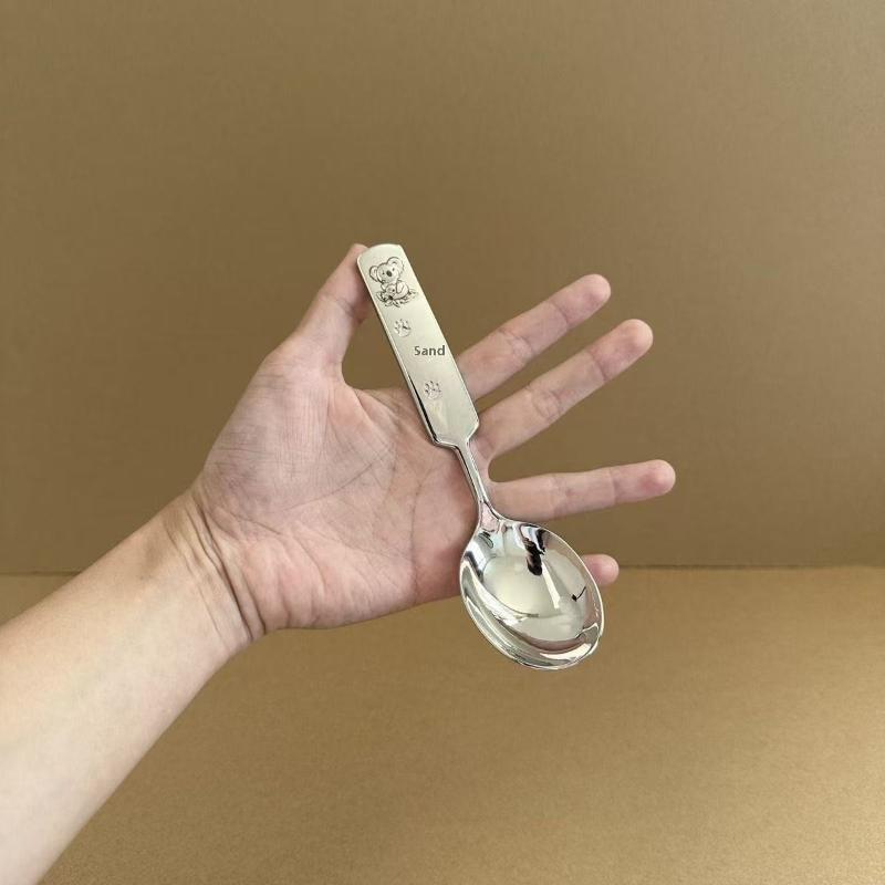 1/3 Stück Cartoon Edelstahl Löffel Koala Muster Kinder Reis Löffel Suppenlöffel Eis Löffel Teelöffel Dessertlöffel