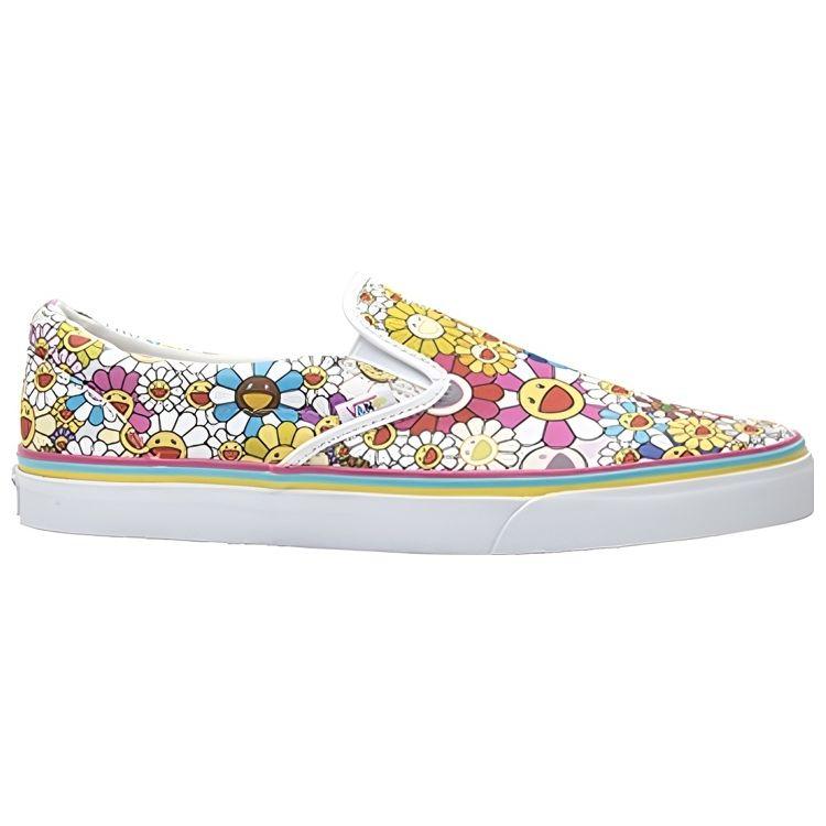 Vans Takashi Murakami Classic Slip-On LX Multi Flower Unisex Sneakers White VN-0ZSIGQC