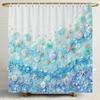 Ocean Beach Shell Starfish Printed Shower Curtain, Bathroom Decorative Shower Curtain,Waterproof Shower Curtain with Hooks