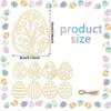 40 Pieces Wooden Easter Egg Ornaments For Diy Crafts, Painting And Home Decoration, Perfect Easter Gifts And Holiday Decorations
