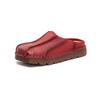 2026 Summer New Arrival Genuine Leather Women Mules Shell Toe Ethnic Style Flat Sandals Breathable Comfortable Outdoor Shoes