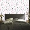 Rabbits In Front of Flowers Wallpaper for Living Room and Bedroom 50x1000