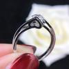 1Pc Simple Cleansing Face Claw Cover Synthetic Zircon Ring Twisted Wall Love Angel Kiss Fashion Ring
