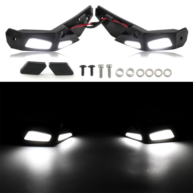 1 Pair Handguards with LED Lights for Can Am Ryker 600 900 Sport & Rally Edition Hand Guards Protector Kit & LED Lamp