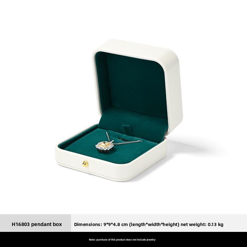 Luxury PU Leather Jewelry Box with Velvet Interior, Ring Earring Necklace Bracelet Storage Gift Box