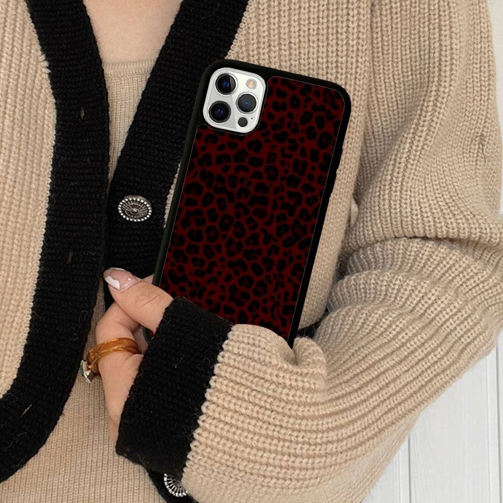 Leopard Cheetah Print Shockproof Cover For IPhone 17 16 15 14 Plus 13 12 11 Pro Max Soft Hard Phone Case