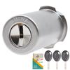 MIWA (Miwa Lock) RA Series 85RA 82RA 04RV Key Replacement Kit JN Dimple Cylinder Lock for Front Doors - DIY Replacement - Silver (ST Color) MCY-184 -