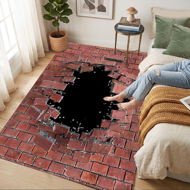 Brick Hole Living Room Nonslip Area Rug Soft Carpet For Bedroom Game Playroom Sofa Office Home Decor Doormat Christmas Gift C9301718