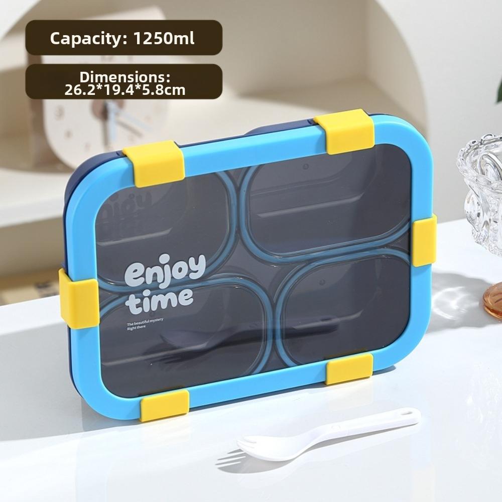 Divided Compartments Lunch Box Sealed Lid Food Container Thermal Lunch Box for Office Workers