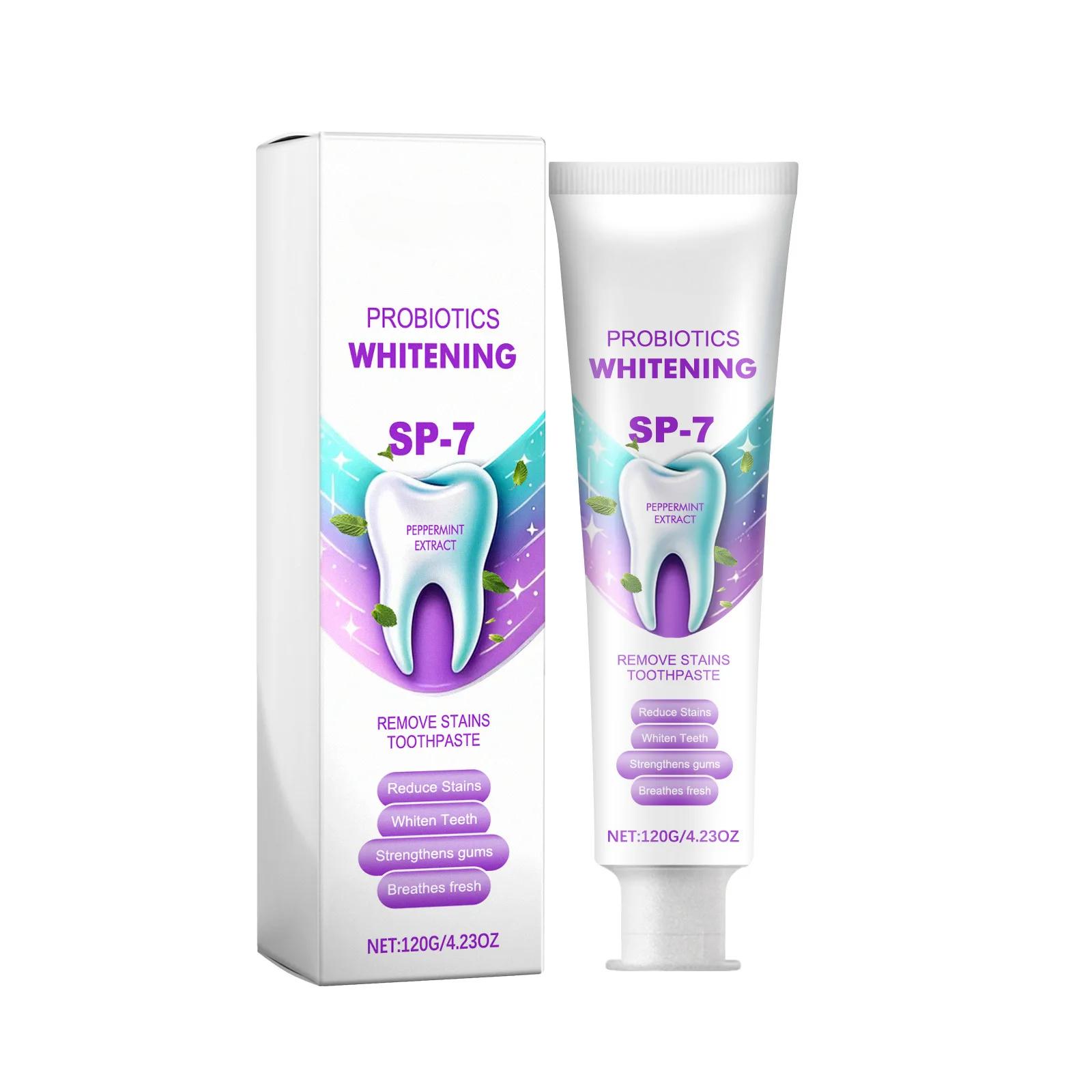 

120 г Пробиотическая зубная паста Sp7 отбеливает желтые зубы снимает опухшие десны свежее дыхание восстанавливает кариес отбеливает зубы зубная паста 1PC