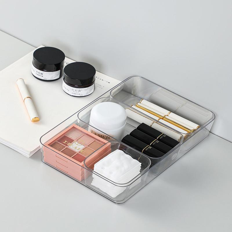 Transparent Box Storage Organizer Desk Plastic Container Drawer Organizer Table Jewelry Box Makeup Organizer Boxes