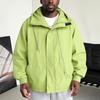 Stand Up Collar  Men's , Warm And Loose, Outdoor Solid Color,  And Breathable, With Thickened Fleece