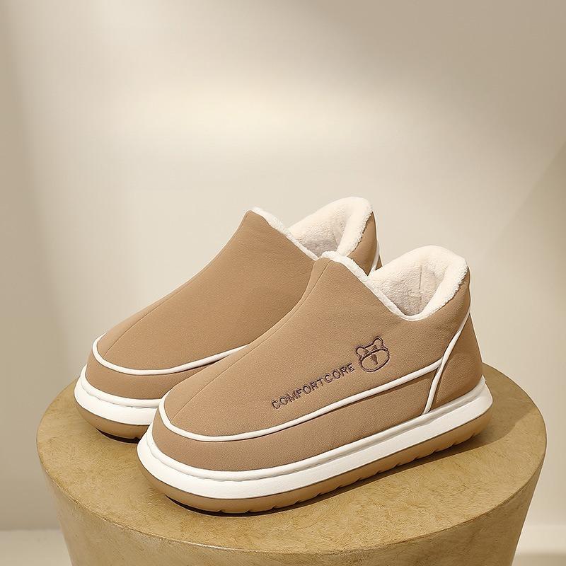 New Thick-soled and Fleece Warm Couple High-top Cotton Shoes for Women