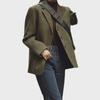 Wool Vintage Tweed British Casual Suit Jacket for Women