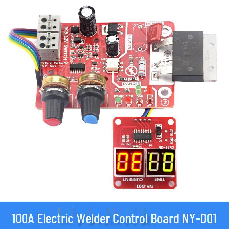 NY-D01 Pulse Spot Welder Controller, Adjustable Time & Current, 40A Digital Display