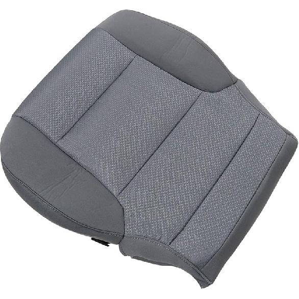 SecosAutoparts Driver Or Passenger Bottom Non-Perforated Leather Seat Cover Black Compatible With Chevy Silverado 1500 2500HD 3500HD Compatible With