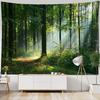 Sunshine Forest Tapestry Natural Landscape Wall Hanging Hippie Home Living Room Bedroom Background Cloth Poster Blanket
