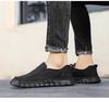 Men's Spring/Autumn Fashionable Slip-On Leather Shoes, Hand-Stitched, Large Size Casual Low-Top.
