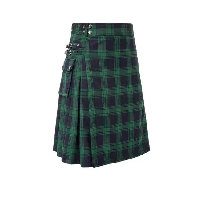 Classic Scottish Men s Wool Tartan Mini Skirt Extra Large