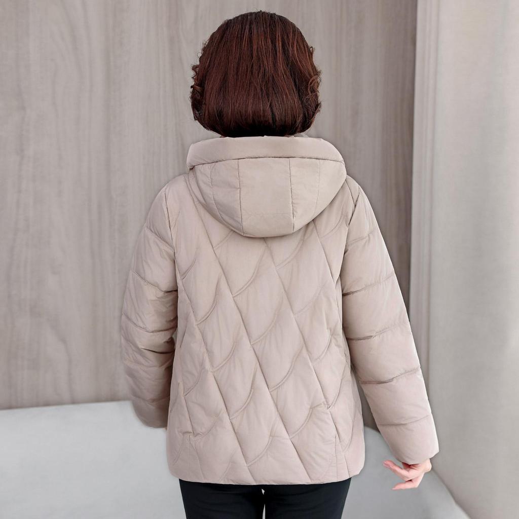 Autumn Winter Thicken Warm Parka Women Casual Solid Color Big Pocket Loose Short Hooded Coat Jackets Outwear