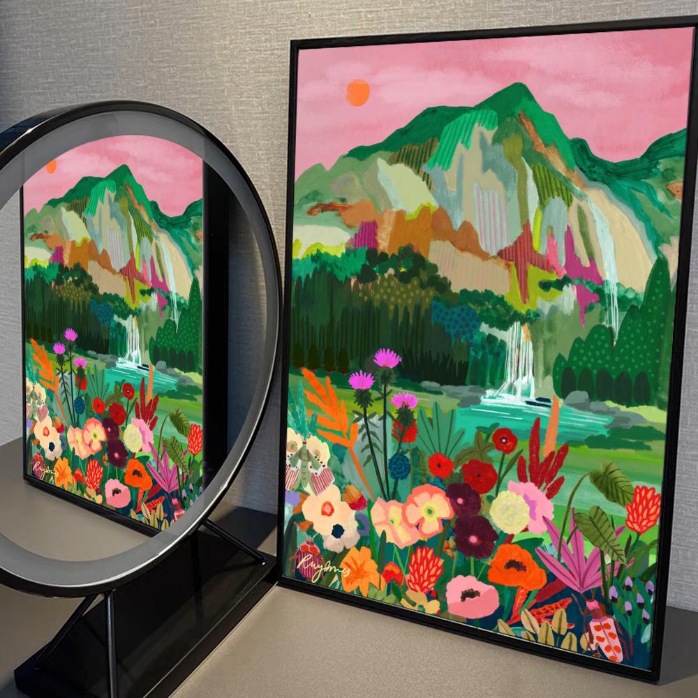 Neuseeland Blue Pools See Reise Gut Poster Kraftpapier Drucke Vintage Zuhause Zimmer Café Bar Kunst Wanddeko Ästhetisches Gemälde