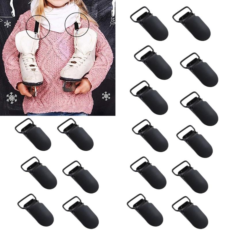 10 st Hängselklämmor Anknäbbspännen för Hängselbyxor Metallremfästen Klämma för Olika Remmar Axelremspännen