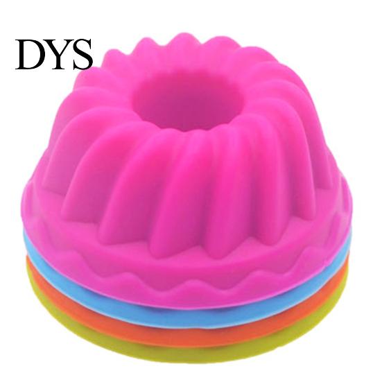 Muffin Mold 12Pcs/Set Cake Non-stick Food Grade Easy Release DIY Mould Reusable Bakeware Jelly Doughnut Silicone Kitchen Supplies