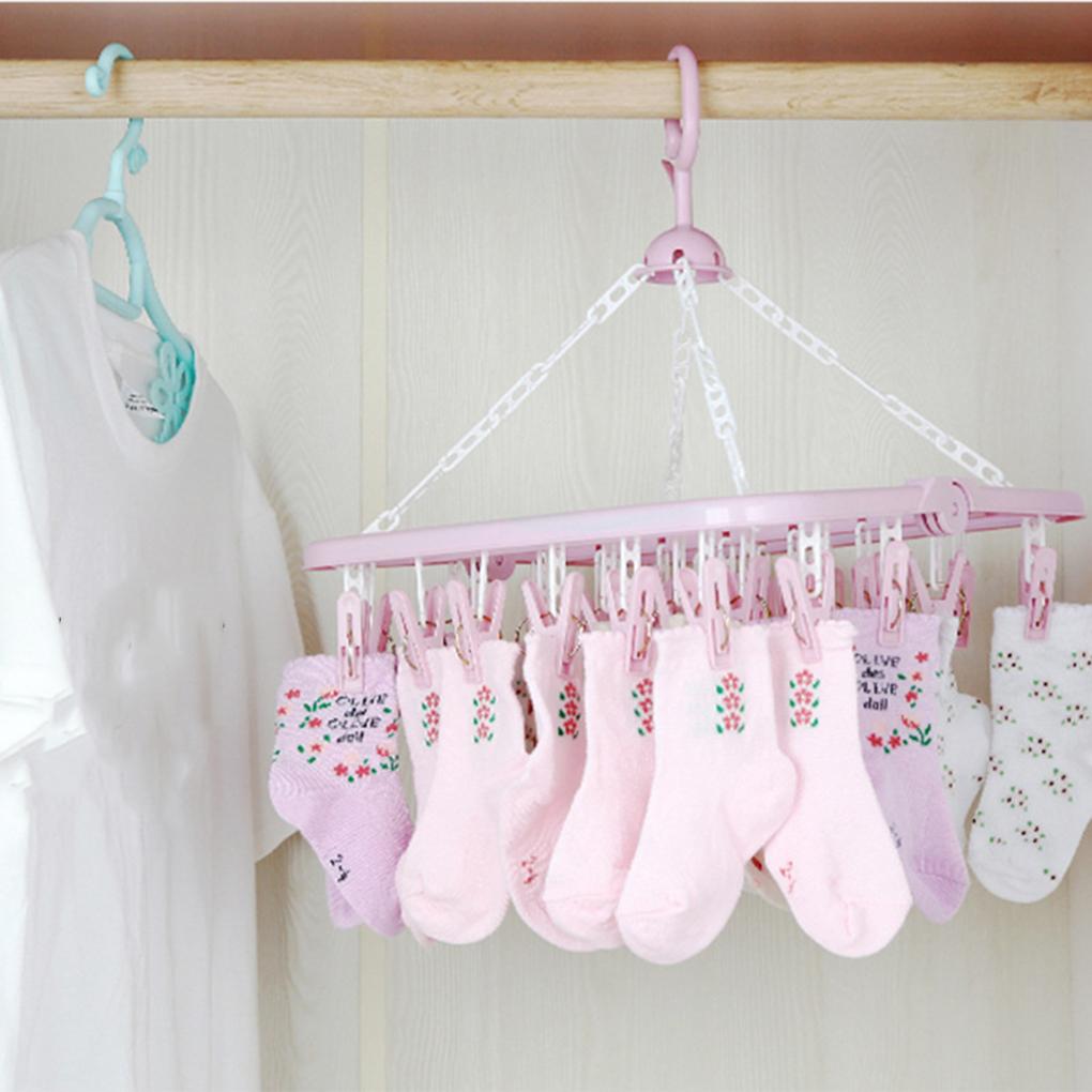 Clothes Hanger Multifunctional Clothing Organizer Racks Plastic Drying Rack Clips Hangers Hanging Tool Organization Holders