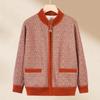 Autumn Knit Cardigan for Elders: Cozy, Fleece-Lined, and Warm - Perfect for Mom or Grandma
