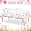FunnyPars 3 Pack Butterfly Baby Shower Tablecloth, Little Butterfly is On The Way Baby Shower Decorations, Plastic Disposable Rectangle Watercolor