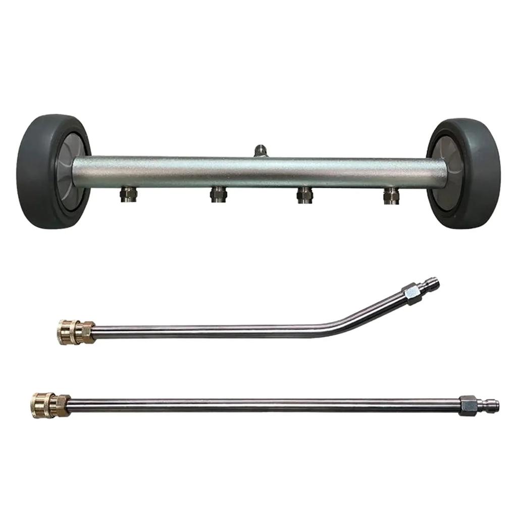 5000PSI 15 inch Mașină de spălat sub presiune Dispozitiv de curățare a trenului de rulare Mătură de apă Spălarea șasiului mașinii 4 duze de pulverizare