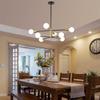 Modern Sputnik Chandeliers Light, 6/8/10/12-Light Chandeliers for Dining Room, Height Adjustable Ceiling Lights Farmhouse Chandelier for Kitchen