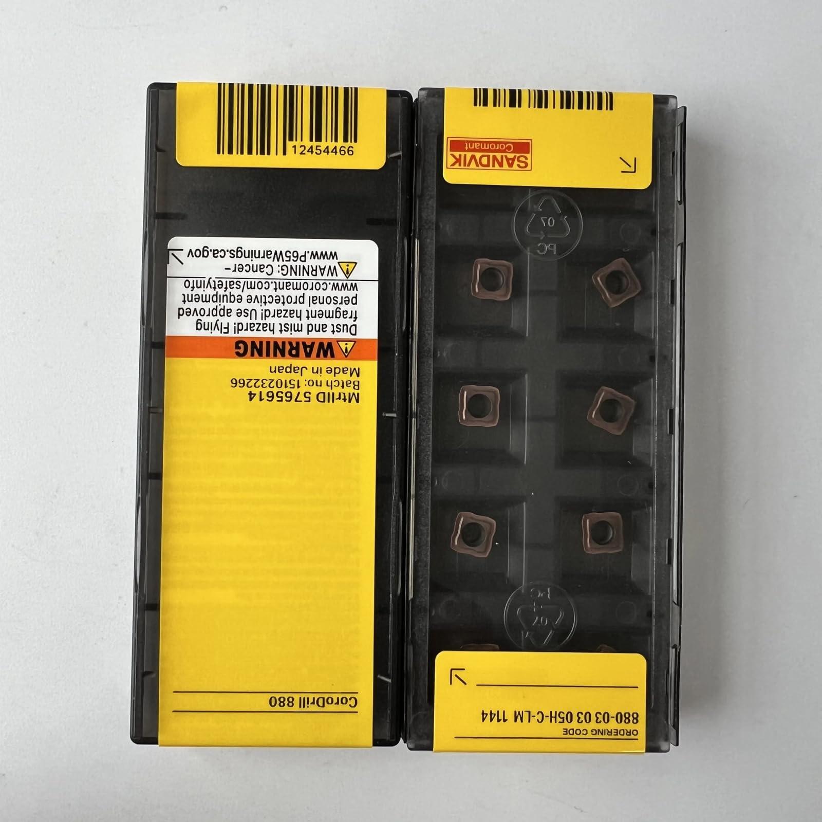 

Original Sandvik / 880-030305H-C-LM 1144 /CNC lathe carbide blade tool 10 Pcs