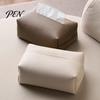 Sturdy Leather Paper Box PU Tissue Box, Multi-Purpose Desktop Organizer, Durable Dining Room Dispenser Compact Foldable Napkin Dispenser, for Desk And
